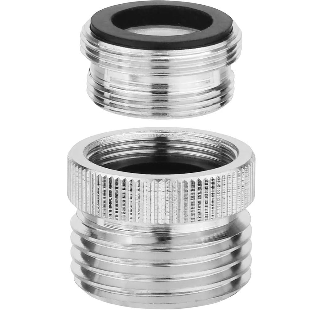 Faucet Adapter, 22 Internal Thread to 3/4 GHT External Thread Connector, Faucet Hose Attachment Sink Adapter for Kitchen and Bathroom