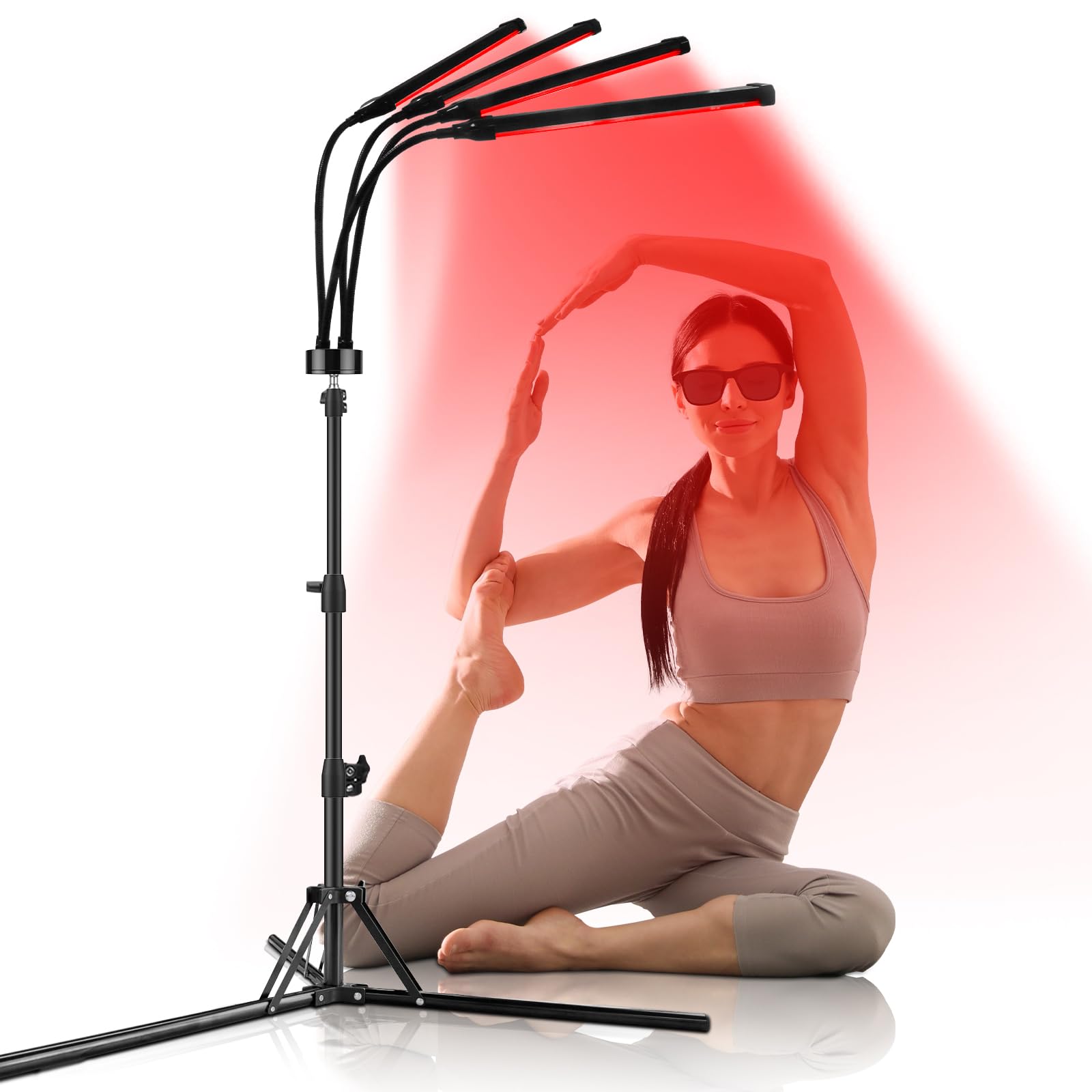 Rotlichtlampe, Rotlichter mit Stativ, 360° Drehung Red Lights mit Timer für den ganzen Körper (660 NM & 850 NM & 940 NM)