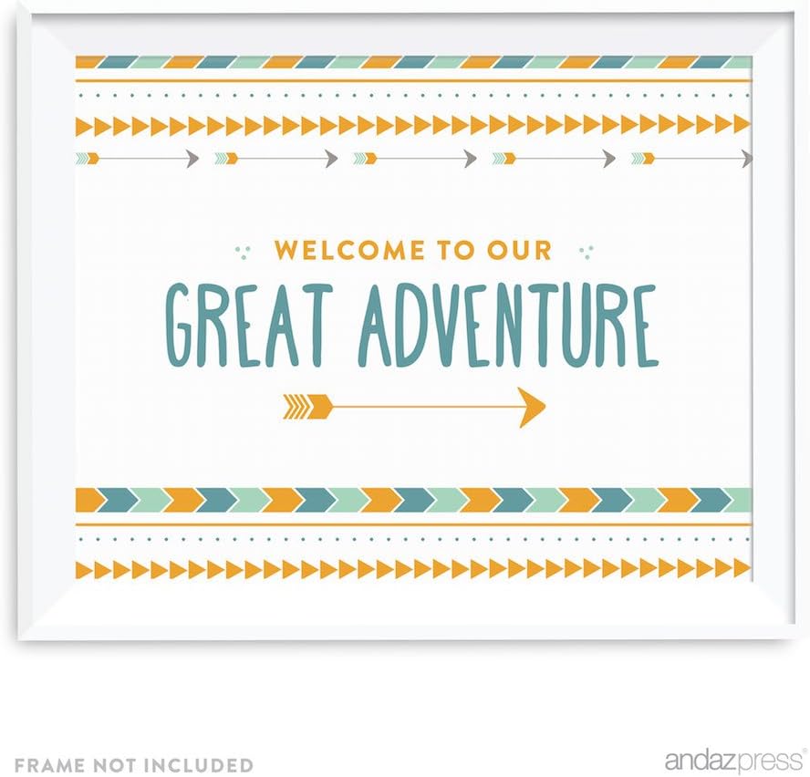 Andaz Press Tribal Native American Boho Bohemian Baby Shower Collection, Wall Art Party Signs, Be Brave Little One, 8.5 x 11-inch, 1-Pack