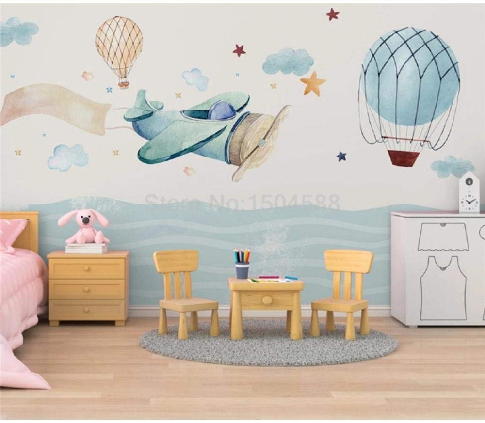 Papier peint mural 3D dessin anime espace ballon decoratif 250x175
