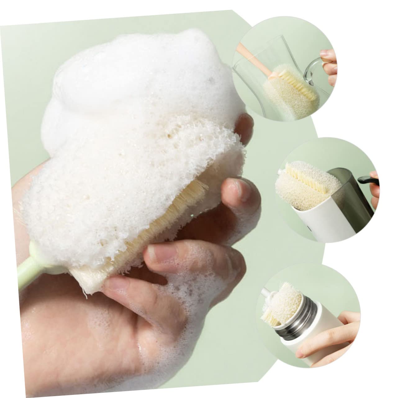 3 Set Pennello A Tazza Pennello Detergente Per Bottiglie Bottiglia Scovolino Per Bottiglie Scovolino Borraccia Per La Pulizia Delle Tazze Lavabottiglie 3 Pezzi*3