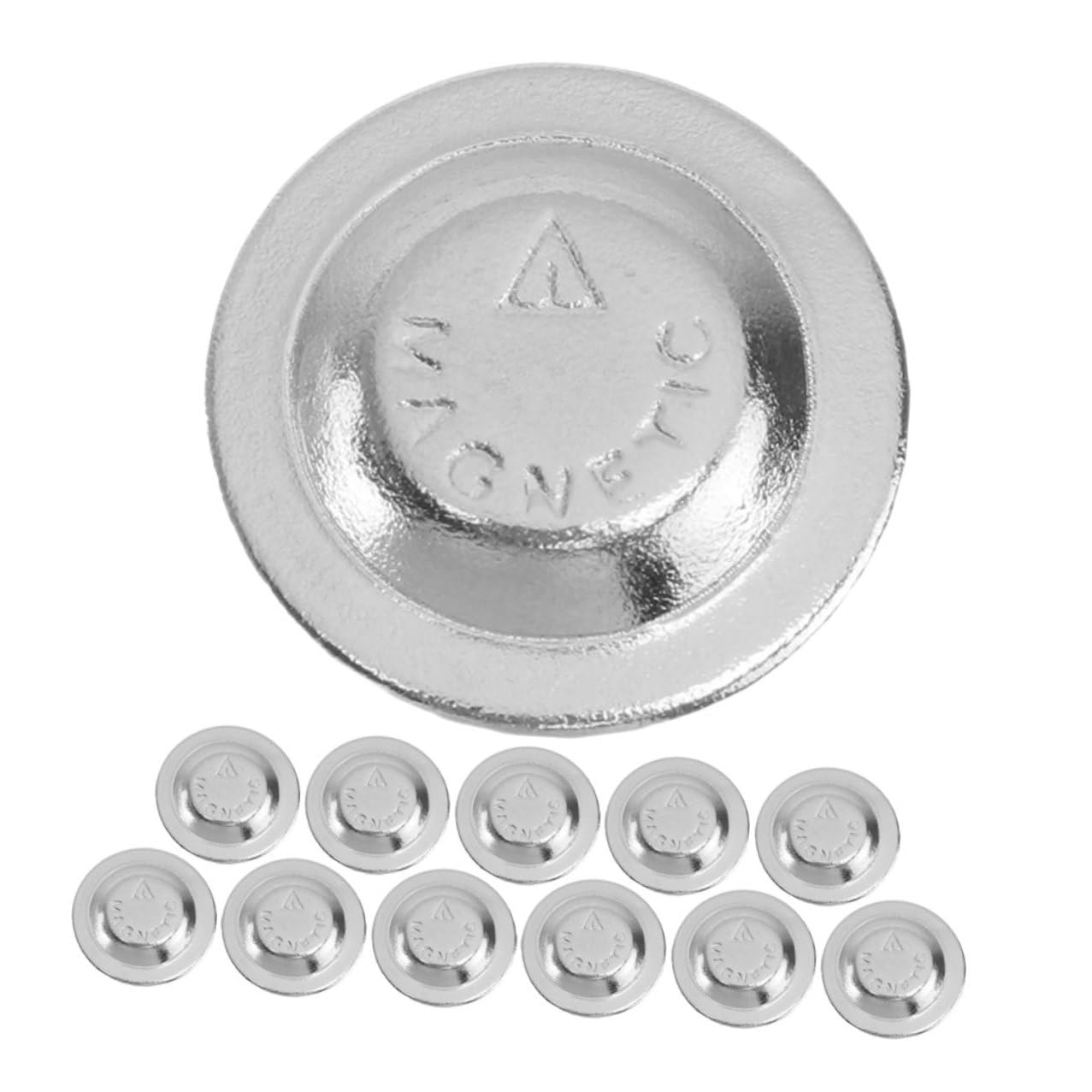 Imanes para insignias que no dañan la ropa, placas de identificación color plata