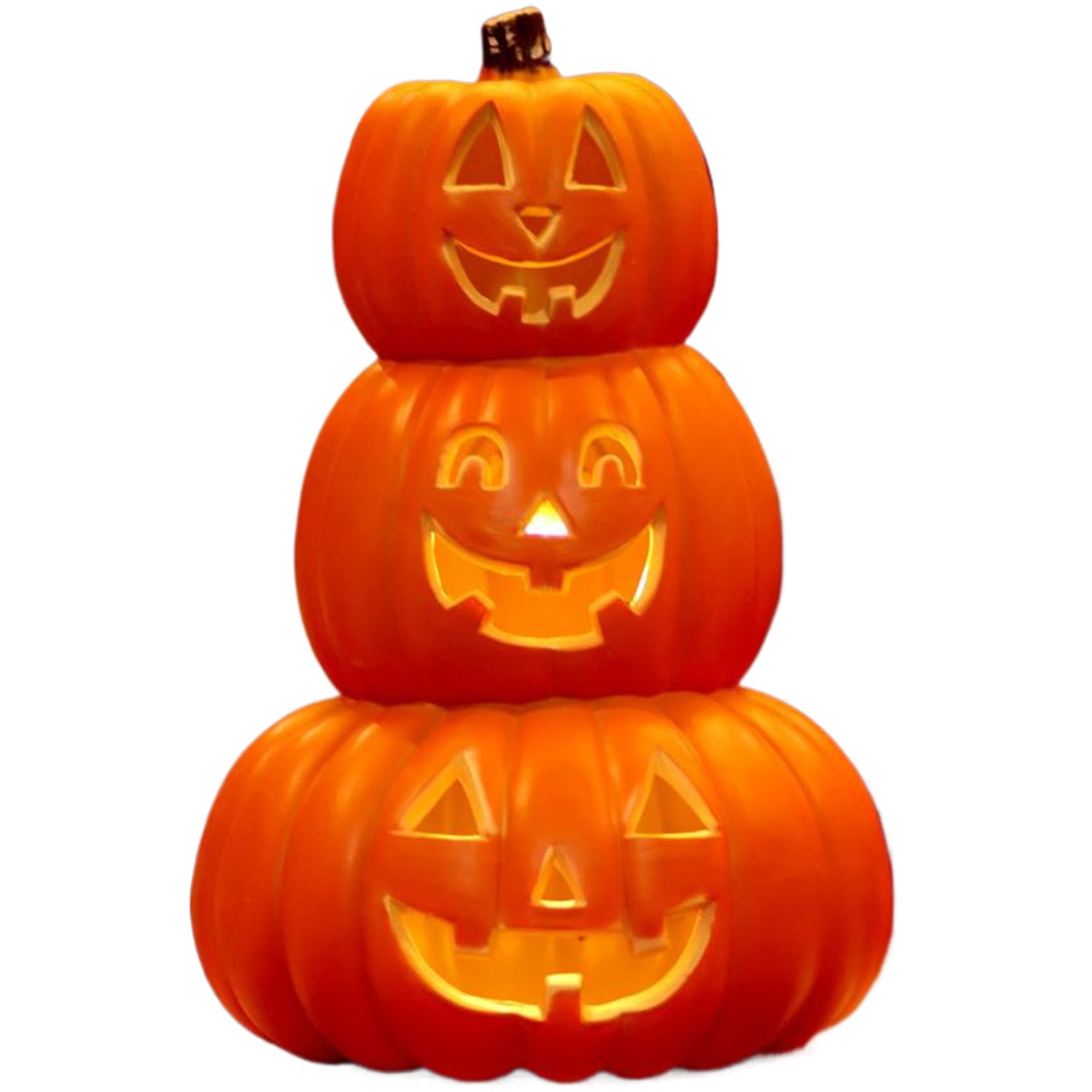 Lampe d'Halloween Lumineuse pour Extérieur : Éclairage Chaud Citrouille Diable sur la Terrasse