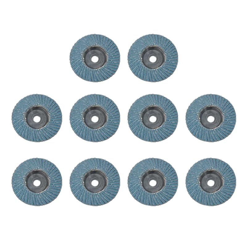 10pc 3inch 75mm Sanding Discs Grinding Wheel Flap Discs 40/60/80/120 Grit Angle Grinder Removal Abrasive Tool for Metal Plastic,60Grit