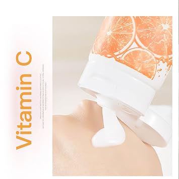 Vitamin C Face Wash, Facial Scrubs, Foaming Facial Cleanser for Skin Cleansing, Moisturizing, Exfoliating, Deep Cleansing Face Wash Cleanser for Women Men, for All Skin(150ML)