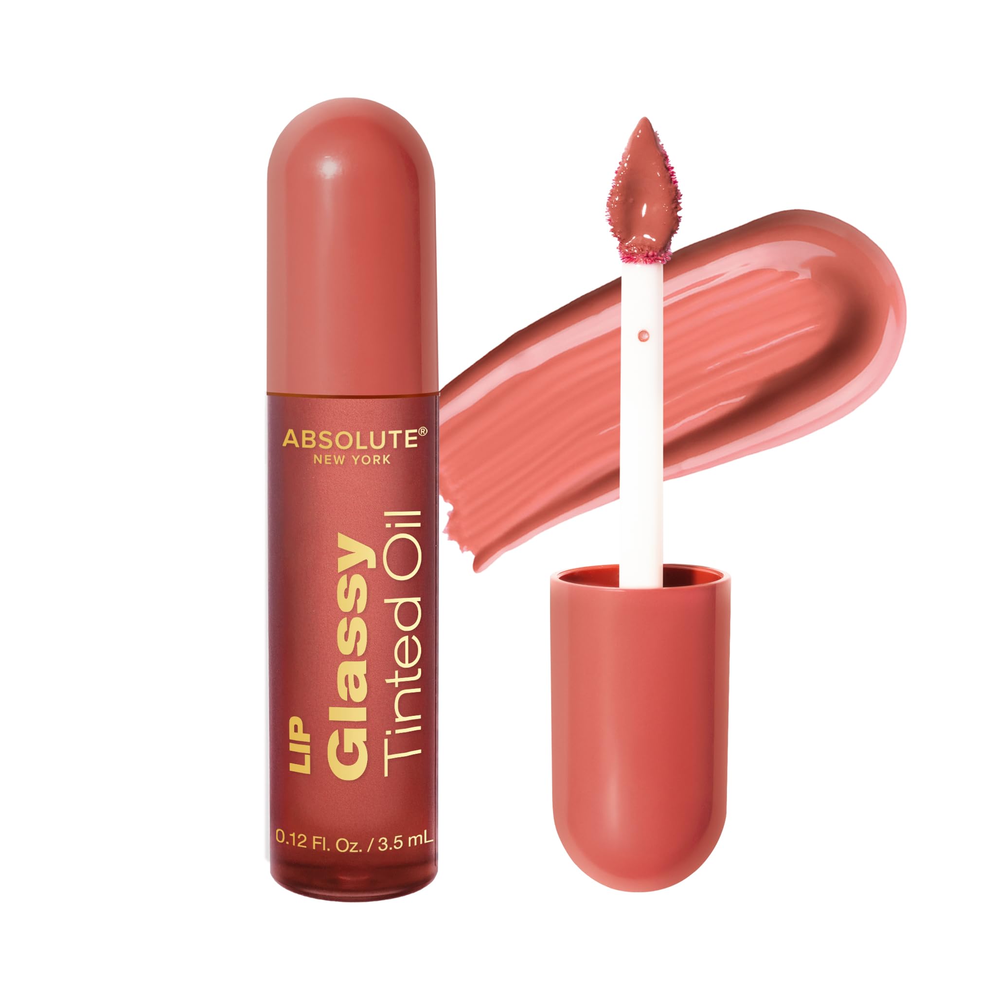 Absolute New York Dewy Water Lip and Cheek Tint Glassy Tinted Lip Oil with Vitamin E Squalane and