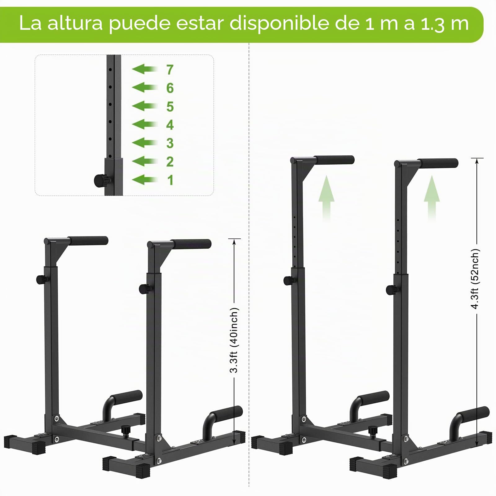SELEWARE Dip Barren Calisthenics Equipment, Estación de inmersión de altura ajustable, barra paralela multifunción para entrenamiento de fuerza en el gimnasio en casa