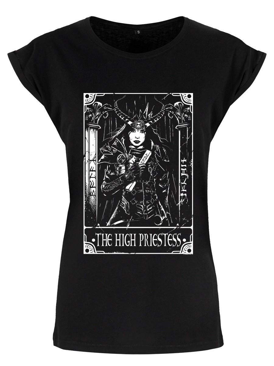 Deadly Tarot Women's Black The High Priestess Premium T-Shirt