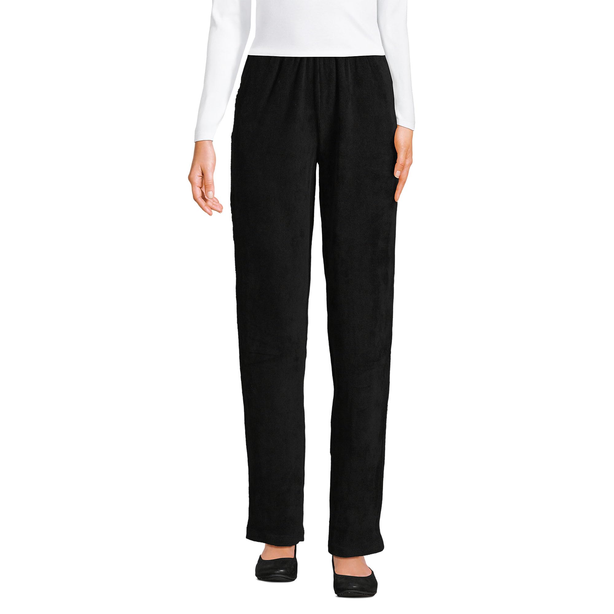 Lands End Womens Sport Knit High Rise Corduroy Pants