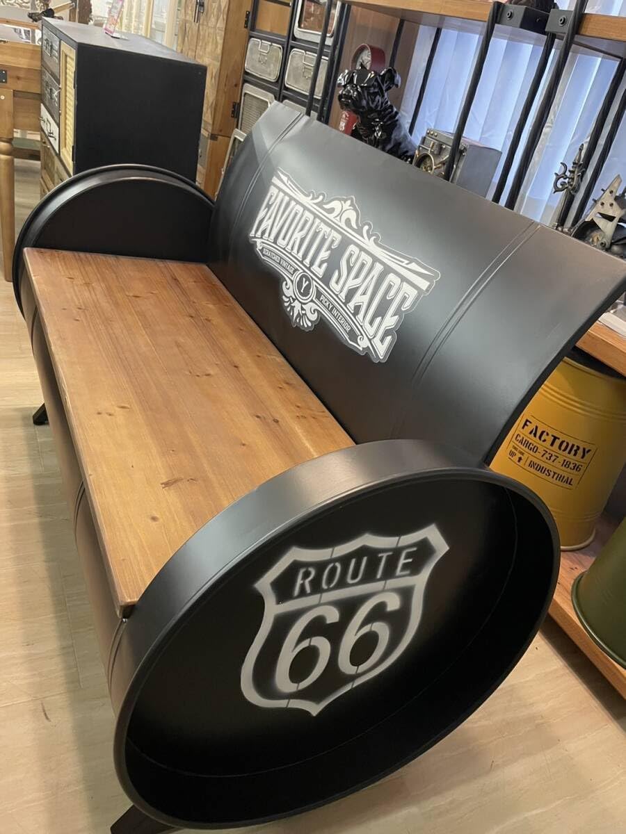 ヴィンテージ 収納 1人掛けスツール インダストリアル ベンチ