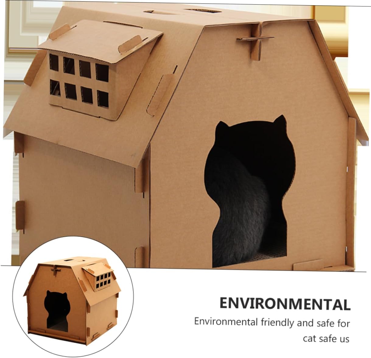 VICASKY Cat Scratch House Cardboard Cat Scratcher Scratching Board Corrugated Cardboard