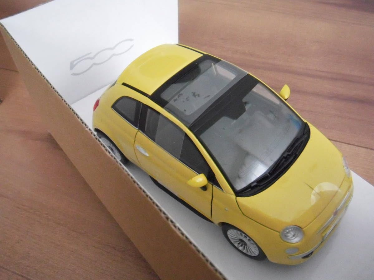 Amazon | フィアット 500 ミニカー 黄色 イエロー FIAT 1/24