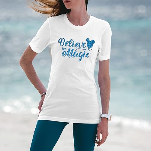 Miniatura 2 de Rollo de película de vinilo de transferencia de calor Threadart Glitter Blue de 3 yardas x 20 pulgadas HTV  Colores con purpurina  Compatible con