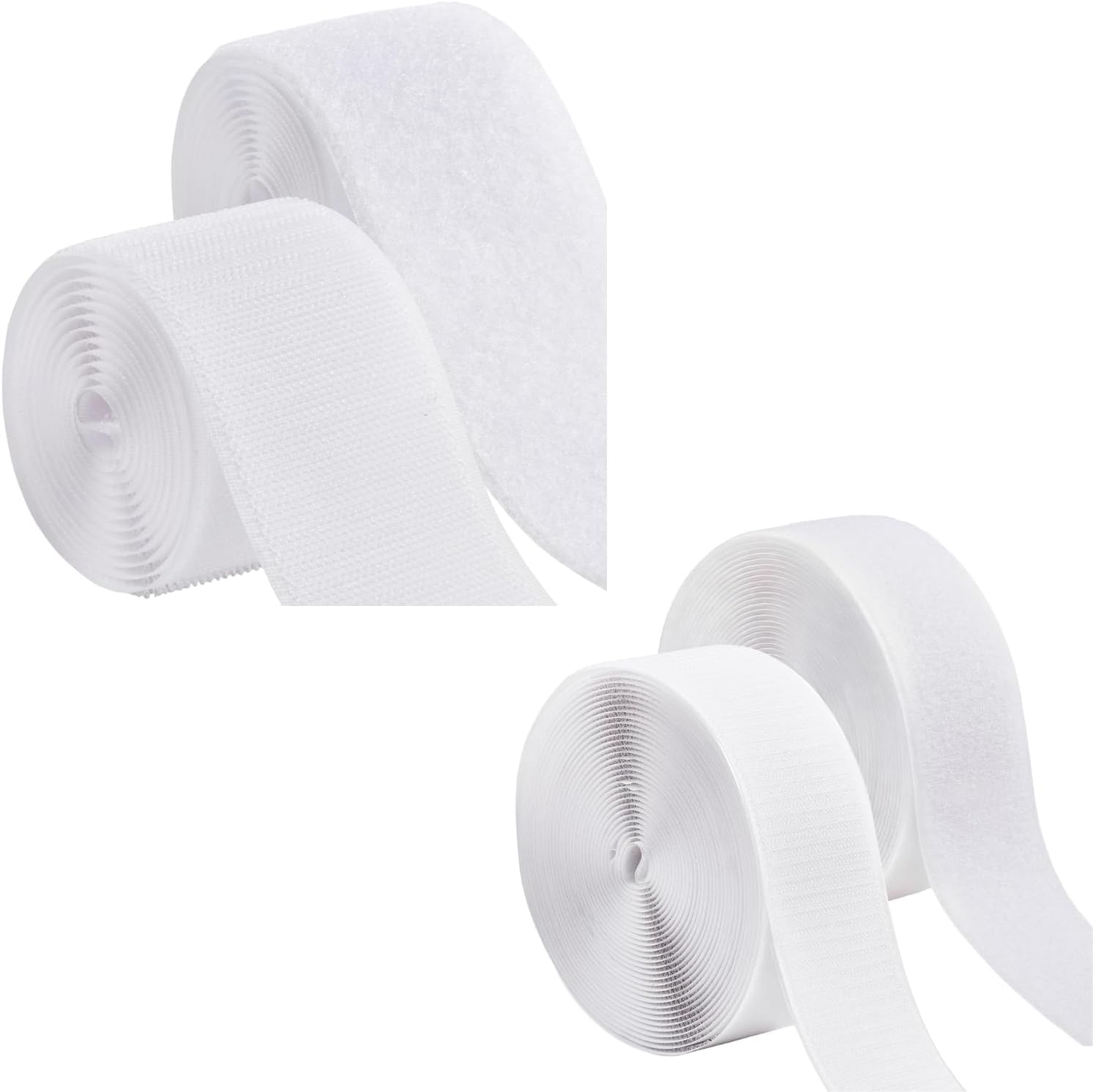ECOHomes Bundle - 2 Inch by 18 FT Sew On Tape + 26 FT by 2 Inch Hook Loop Adhesive Tape