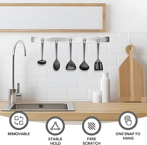 Miniatura 4 de Neosmuk Ganchos magnéticos, imanes de tierra resistentes de 30 libras con gancho para refrigerador, gancho de crucero extra fuerte para colgar,