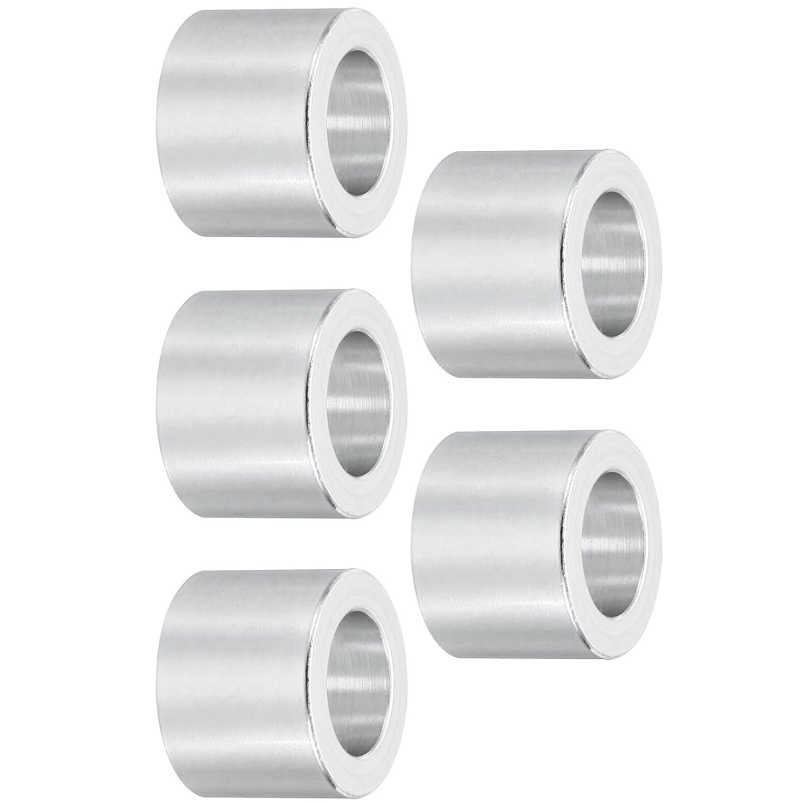 TOP-VIGOR 5Pcs M12 Aluminum Spacer, 12.5mm ID x 20mm OD x 15 mm Length Metal Spacer