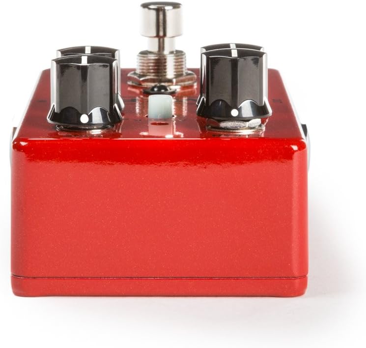 Dunlop M228 MXR Dyna Comp Deluxe Compressor Guitar Effect Pedal - Red with 9v AC Power Adapter and R-Angle Patch Cable