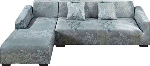 Vista 56 de HOTNIU Funda de sofá seccional de 2 piezas, funda elástica suave para sofá en forma de L, funda de sofá modular moderna con estampado para sala