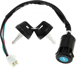 para ATV Go Kart Scrambling Motocicleta 4 Cables Universal 2 Llaves Encendido Interruptor Arranque Llave Cerradura Puerta Accesorios Motocicleta Interruptor Bloqueo Ignición Motocicleta