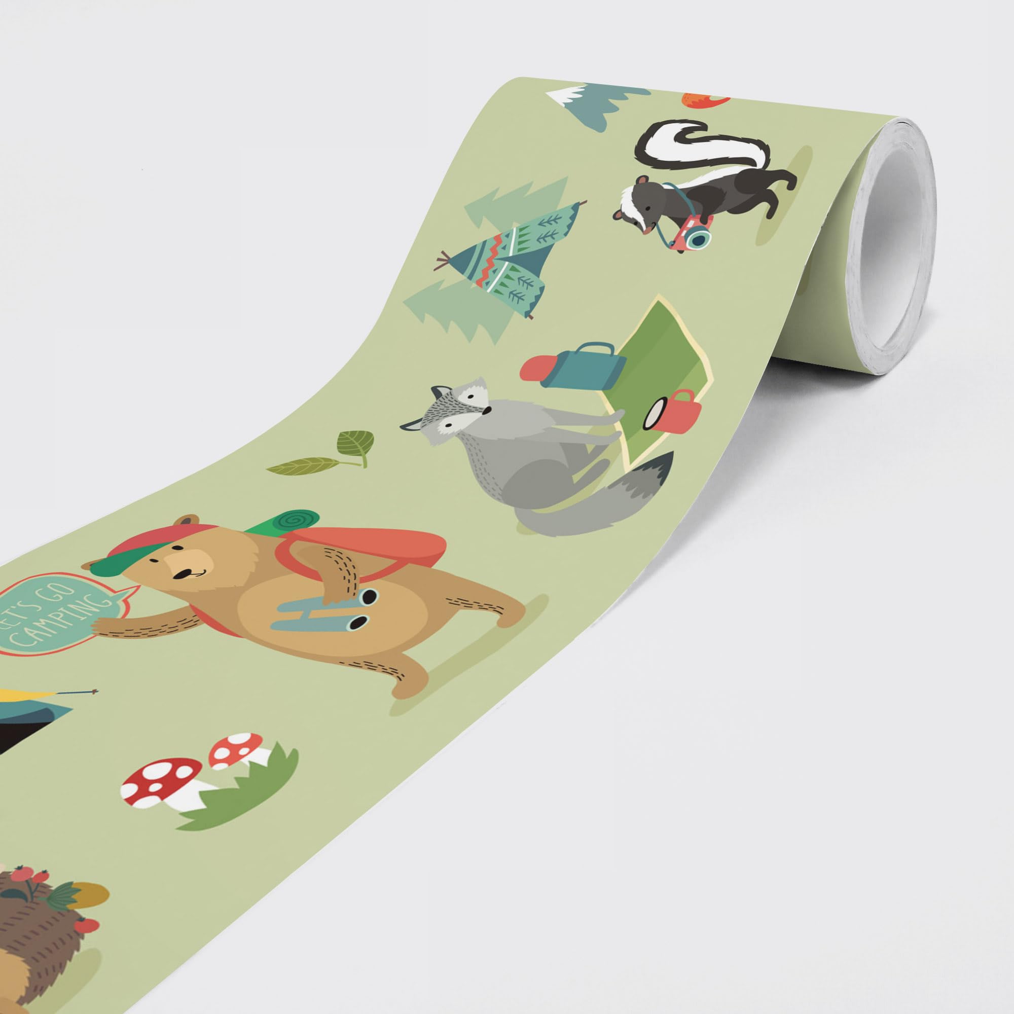 Dimex Self-adhesive Bordure ANIMALS IN NATURE - Wallpaper Border Wall Border - Decorative Wall Tattoo for Walls, Furniture, Ceilings, Wallpaper, Doors - 5 m x 0.15 m per roll