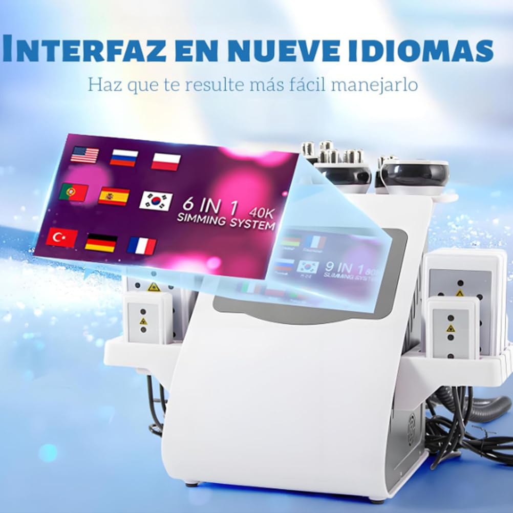 BCBKD Lipocavitation Radiofrequence 6 en 1 À Radiofréquence 40 K - Appareil De Massage pour Le Visage Et Le Corps