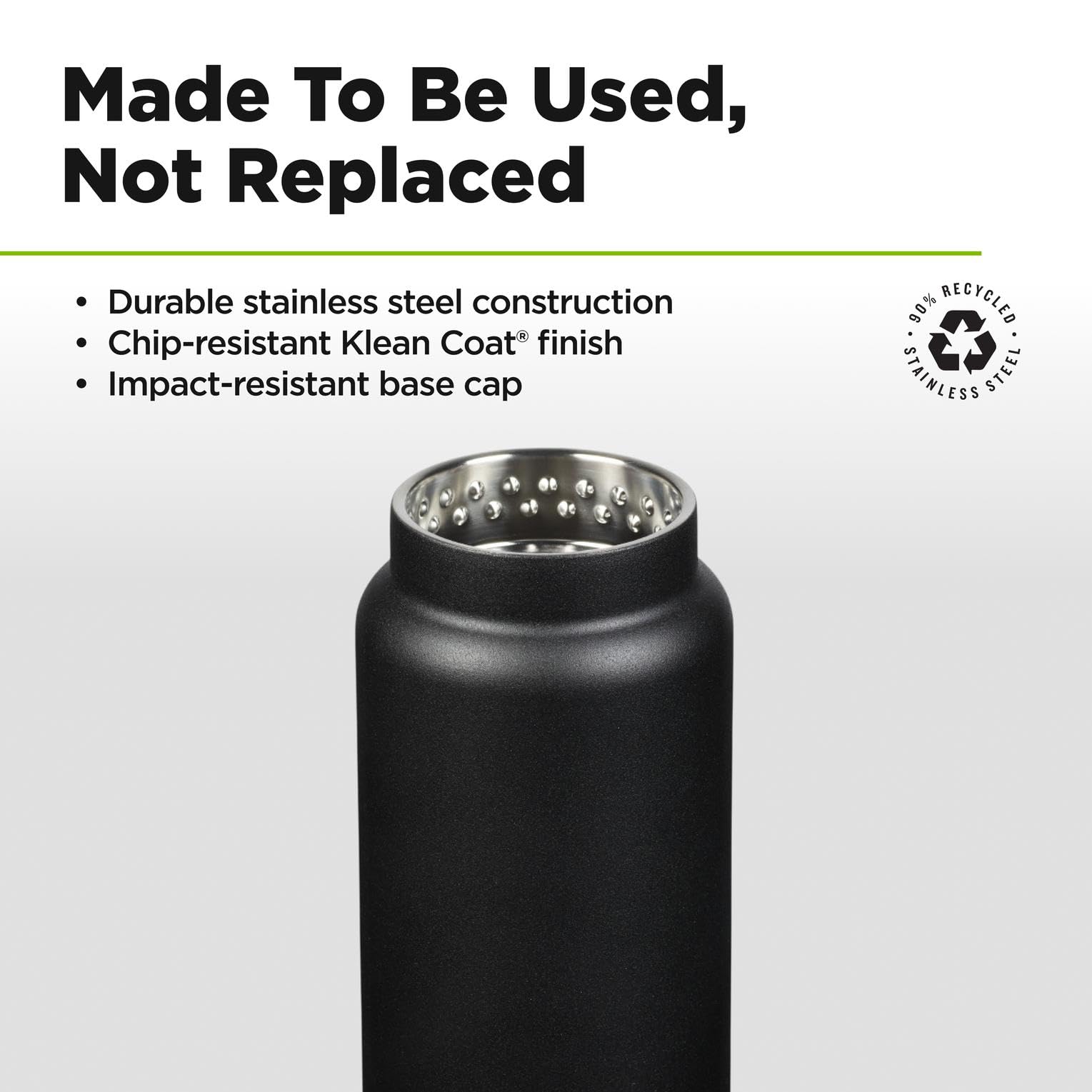 Klean Kanteen Unisex's TKWide 32 uncje (z pokrywką) - czarna butelka, 1 EA