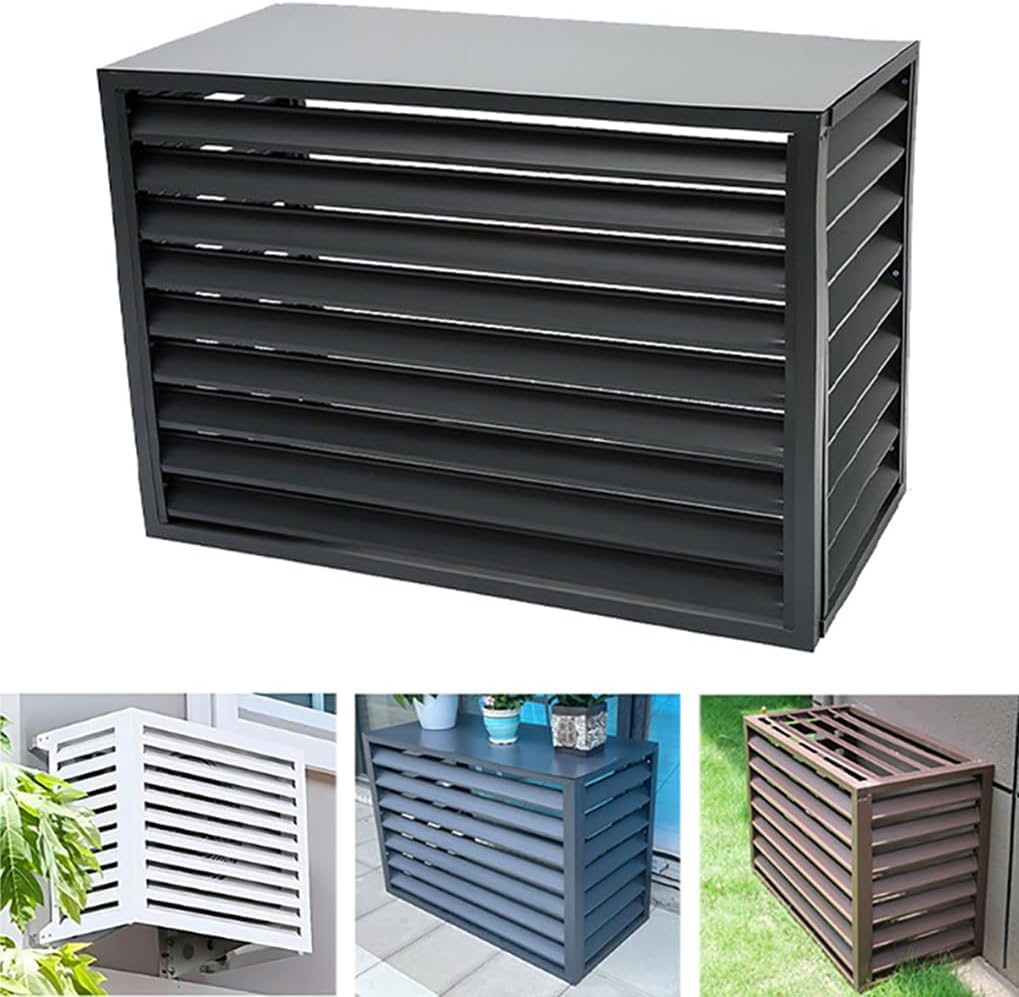 Klimaanlagen Abdeckung Aluminium - Schutzgitter Für Außengeräte Mit Blumenregal