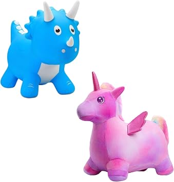 VangeBow Bouncy Dinosaur with Bouncy Unicorn