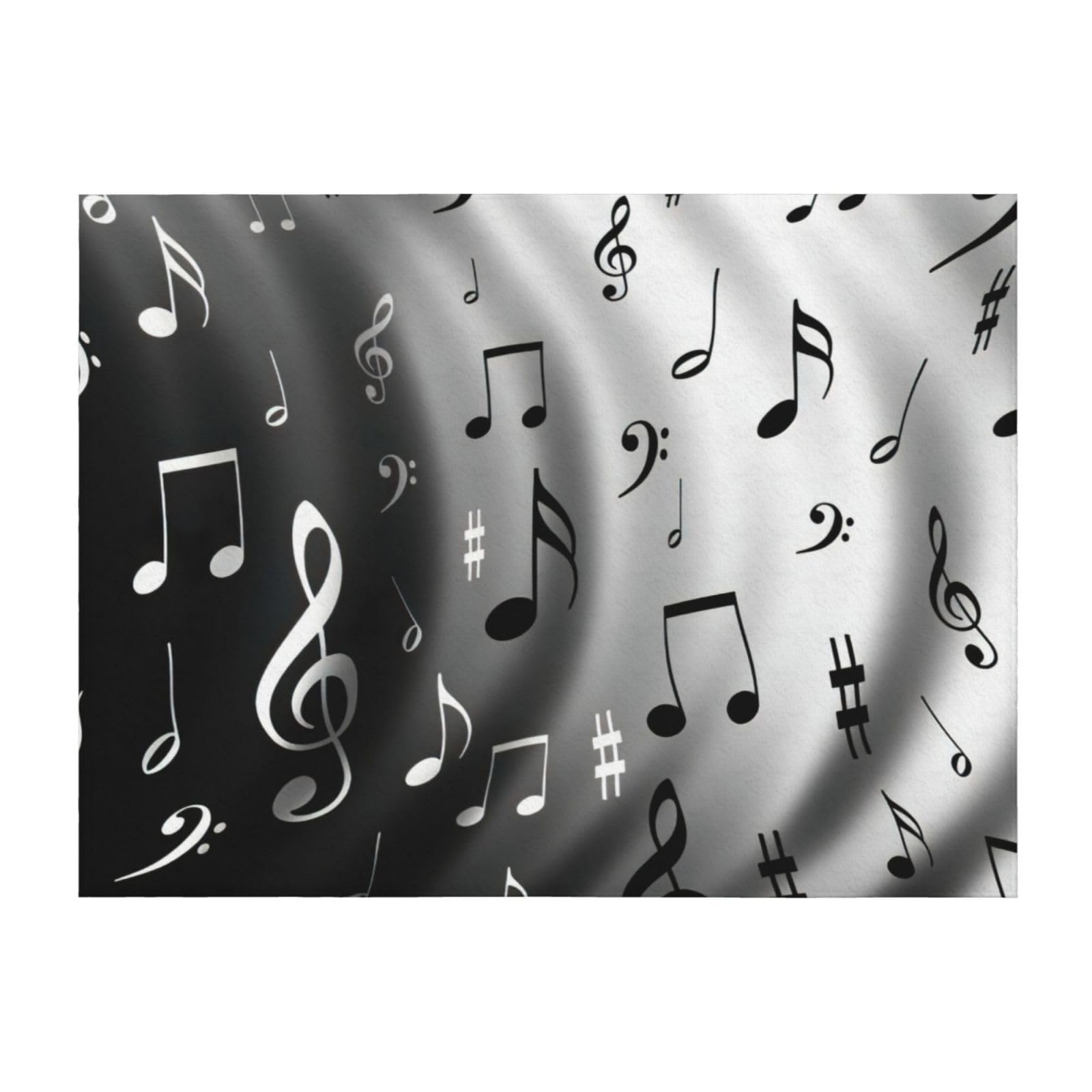 Couverture de lit notes de musique EdWal en microfibre imprimée