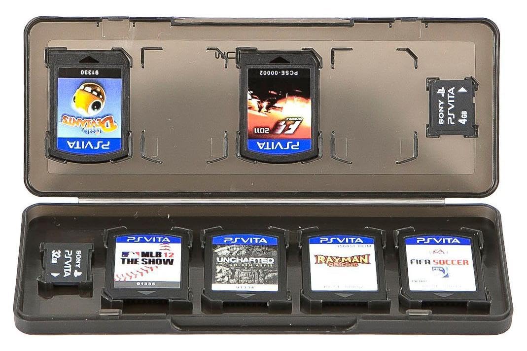 10-in-1 PS Vita Spielkartenetui, Speicherkartenhalter Case Aufbewahrungsbox, kompatibel mit Sony Playstation Vita Kartenetui