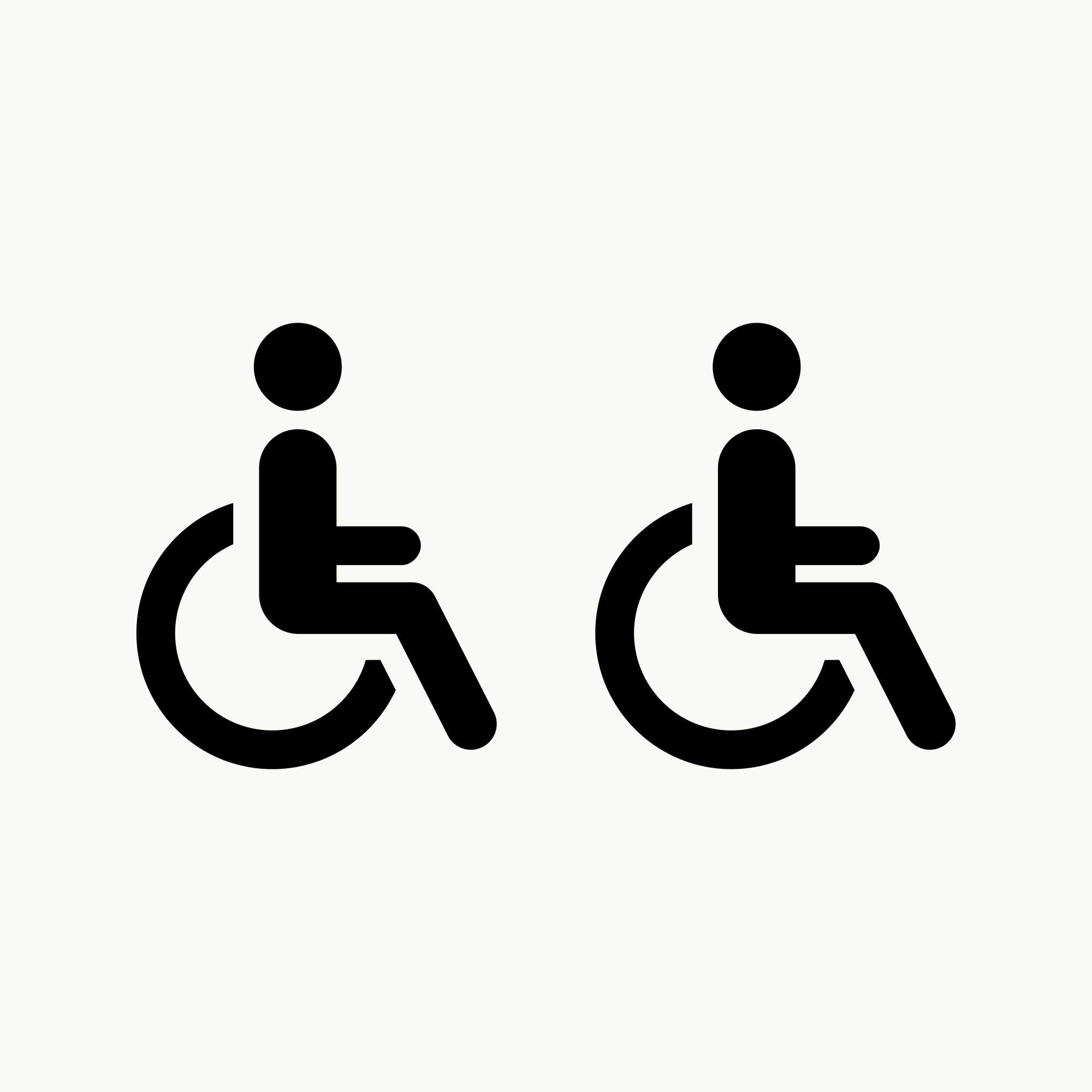 Autodomy| Pack 2 Units Disabled Car Stickers | Disabled Stickers for Cars, Van and Truck | Adhesive Disabled 10x10 cm External Use | Disability Stickers Resistant and Easy Install (Blue) (Black)