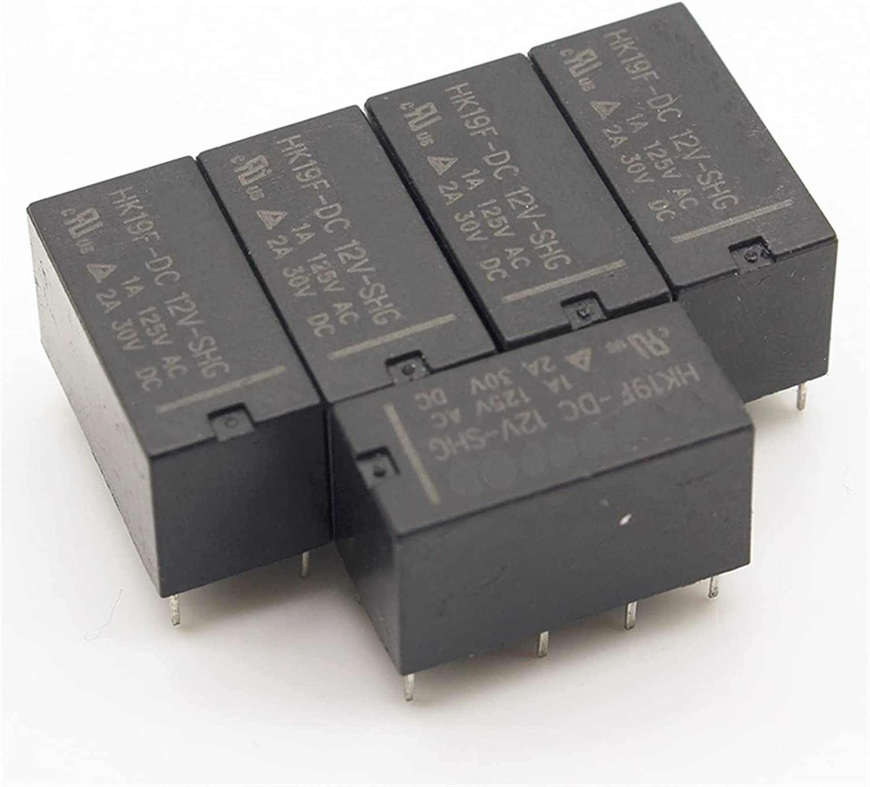 CSKWLLNBC Relay 5PCS HK19F-DC5V-SHG HK19F-DC12V-SHG HK19F-DC24V-SHG HK19F 5V 12V 24V(Onecolor)