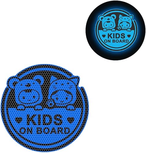 Miniatura 2 de Adhesivo reflectante de alta intensidad para niños a bordo, impermeable, advertencia de seguridad, para bebé a bordo, parachoques de automóvil,
