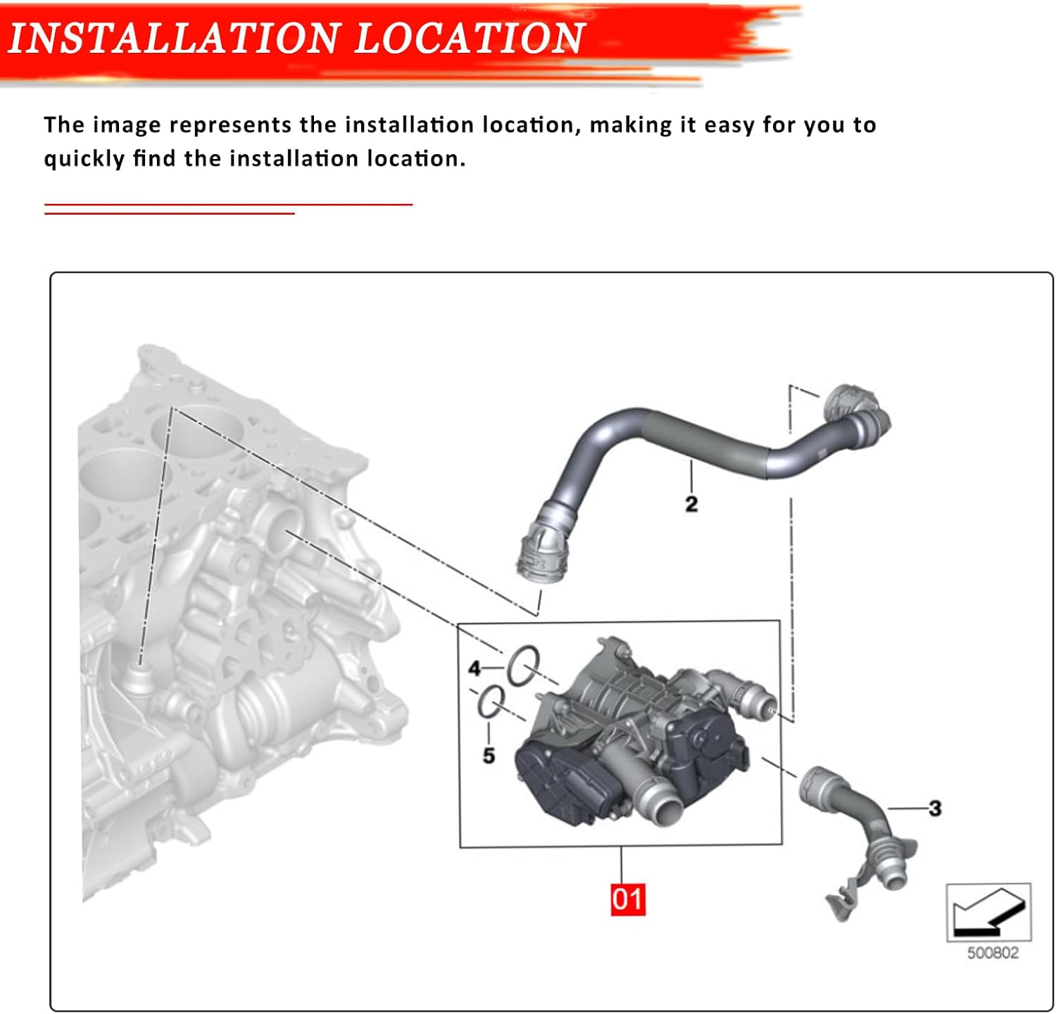 Engine Coolant Thermostat for BMW 3' 5' 6' 7' G01 G02 G05 G06 G11 LCI G12 LCI G20 G21 G28 G29 G30 G31 G32 GT X3 X4 X5 X6 Z4 Housing Heat Management Module,Replace 11538642560