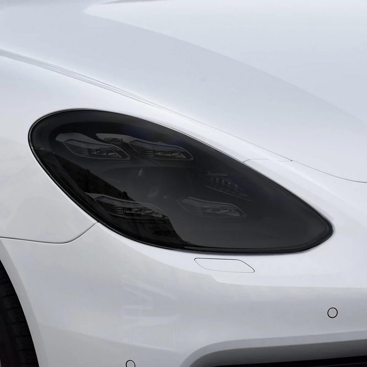 Film protecteur phare transparent noir TPU Gerrit pour Porsche Cayenne Panamera Macan 2 Pcs