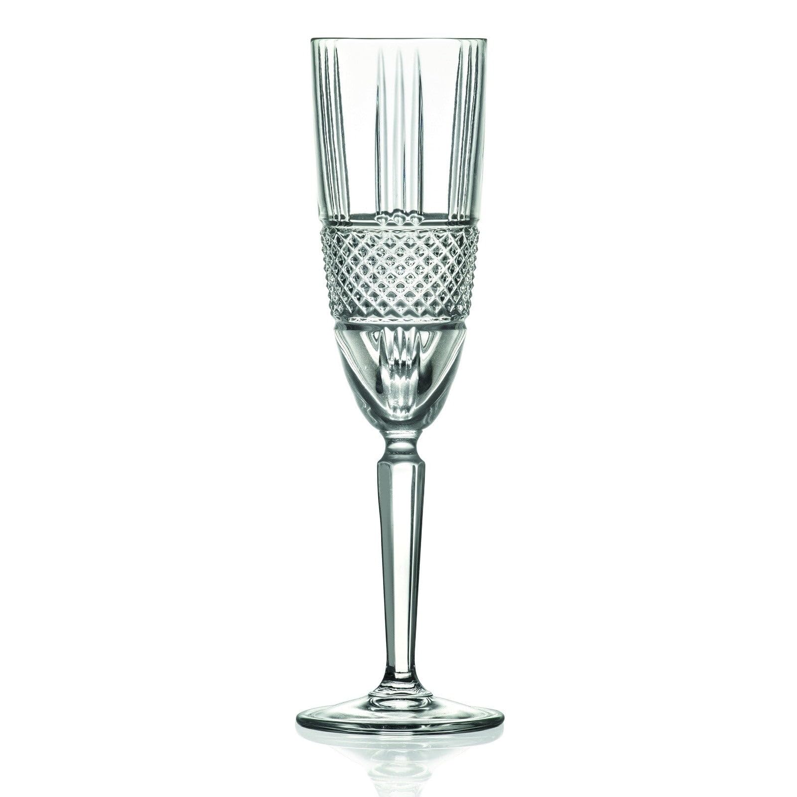 Rcr Crystal 190Ml Crystal Champagne Flutes - Pack Of Six - Downton Abbey