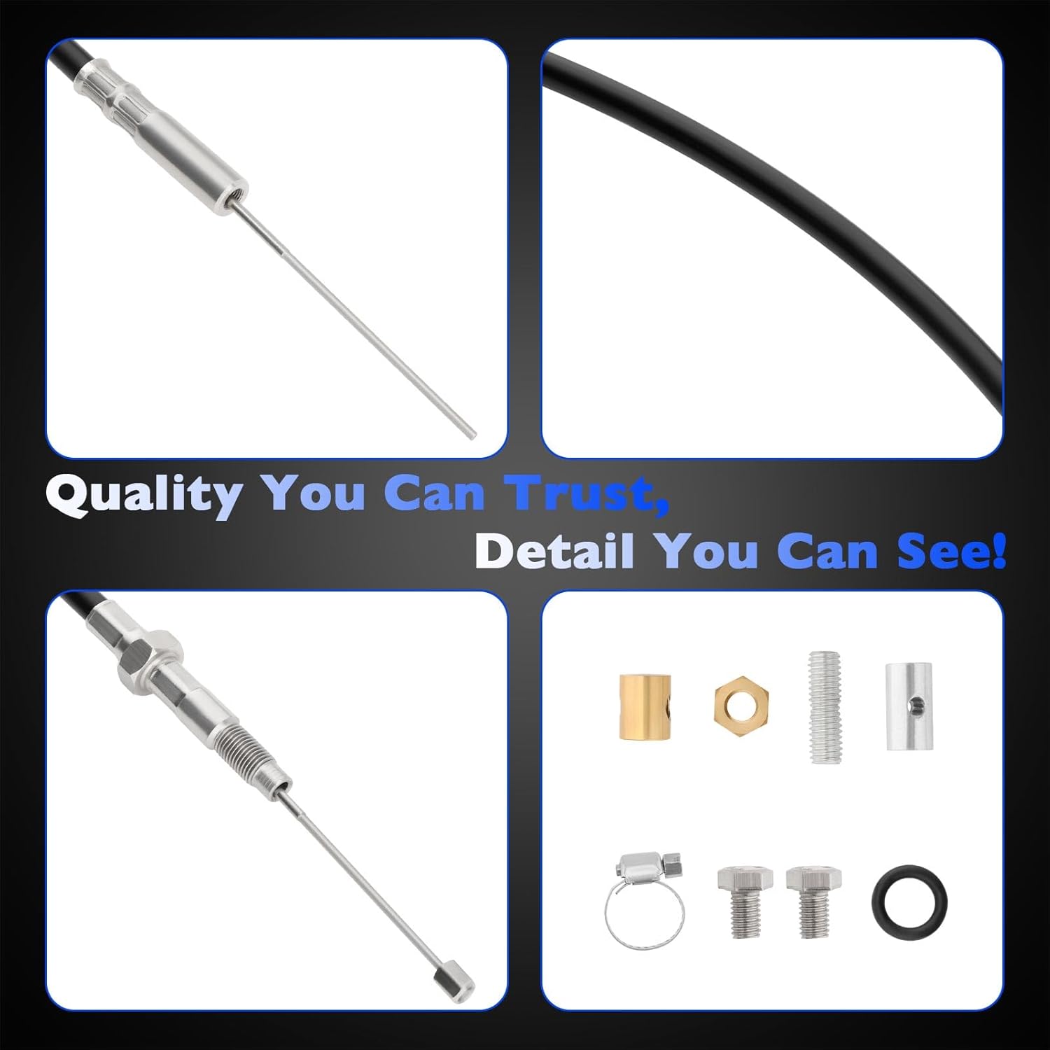 815471T1 Lower Shift Cable Kit Compatible with Mercury MerCruiser Bravo Stern Drives, Replace# 815471T1 865437A02