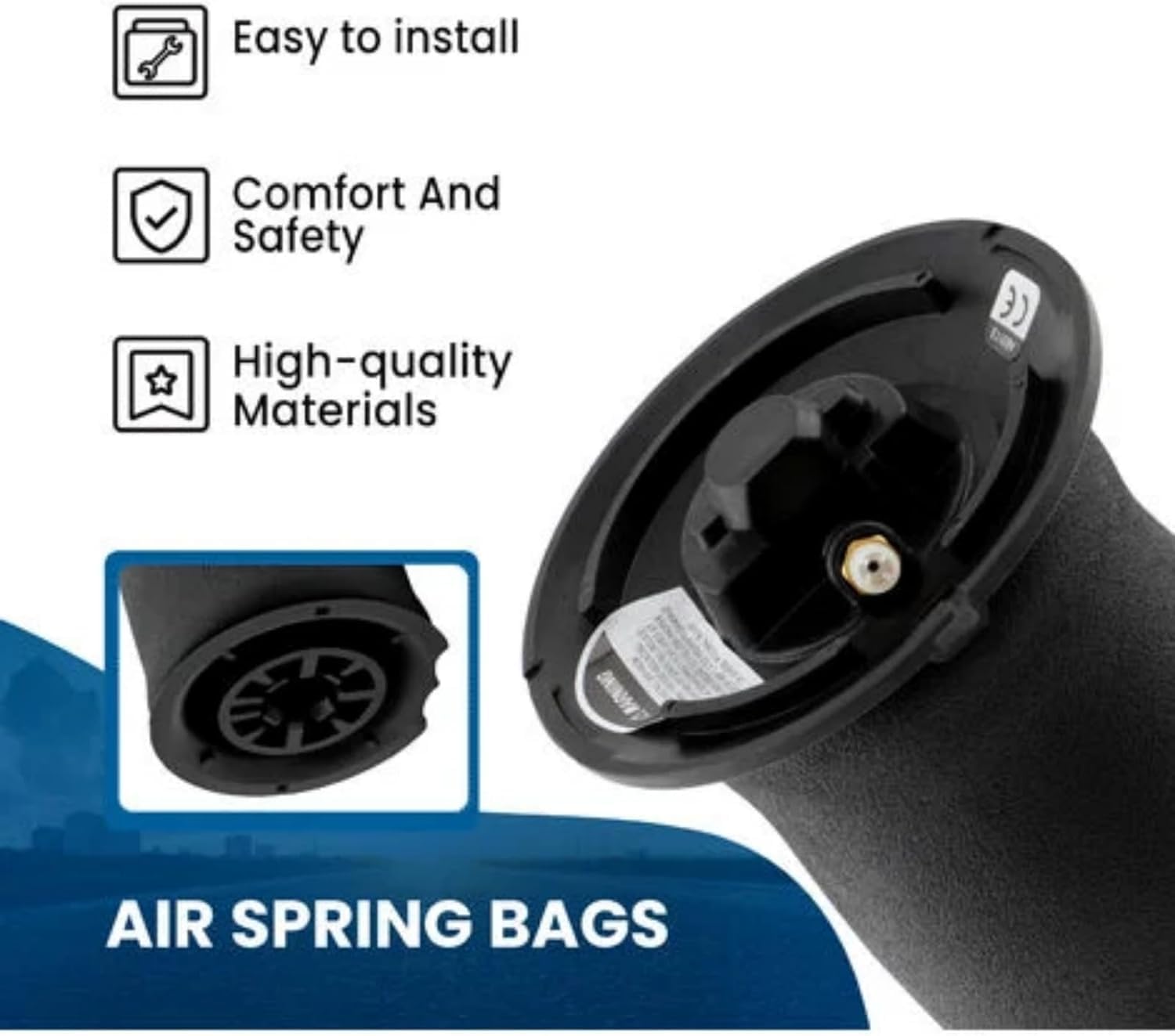 Paquete de 2 amortiguadores de suspensión neumática trasera con resorte neumático adecuados para Serie 5 Touring E61 520d 520i 525d 525i 530d 2.0 2.5 3.0 2004-2010, pieza de accesorios # 37126765602
