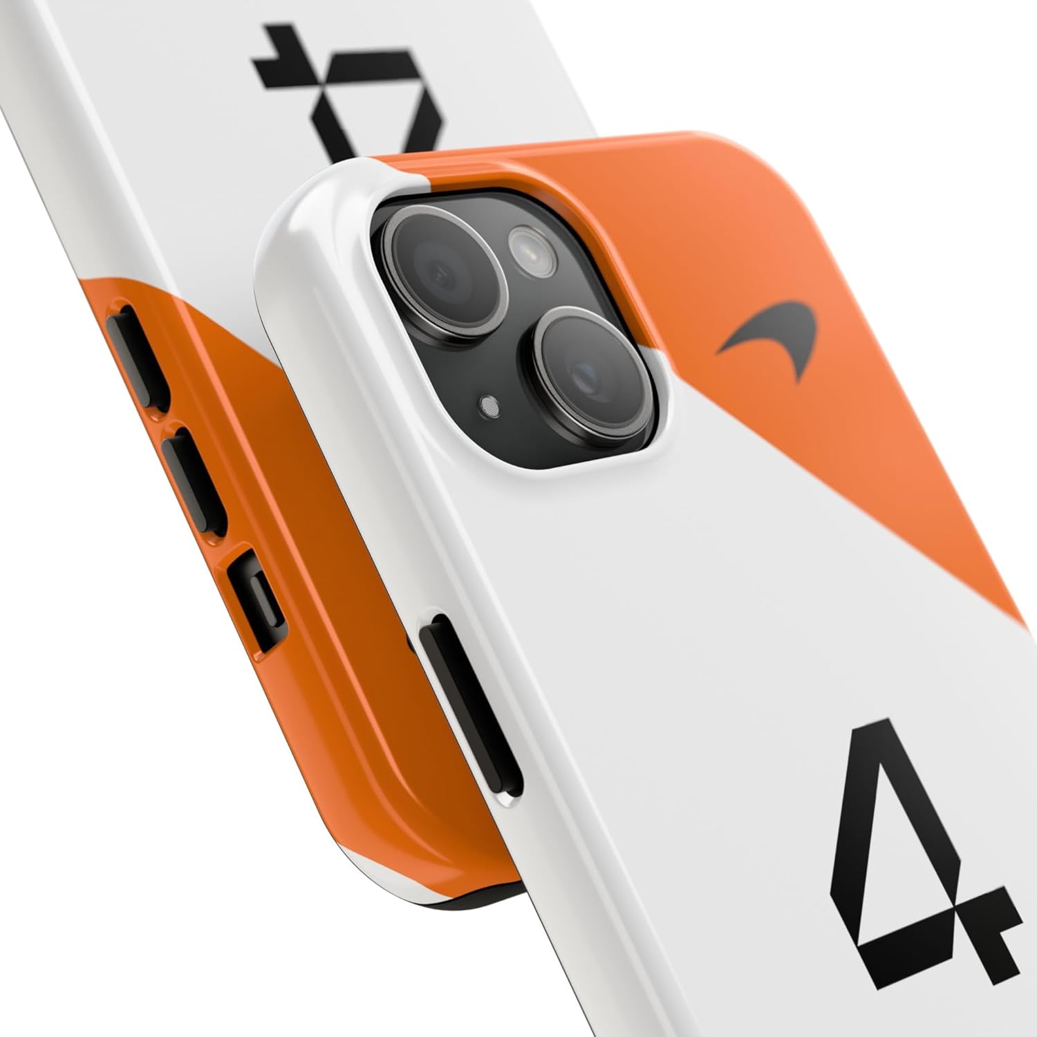 Formula Racing no.4 Papaya Team Tough Phone Case. Compatible with All iPhone 17 16 15 14 13 12 11 and S Series