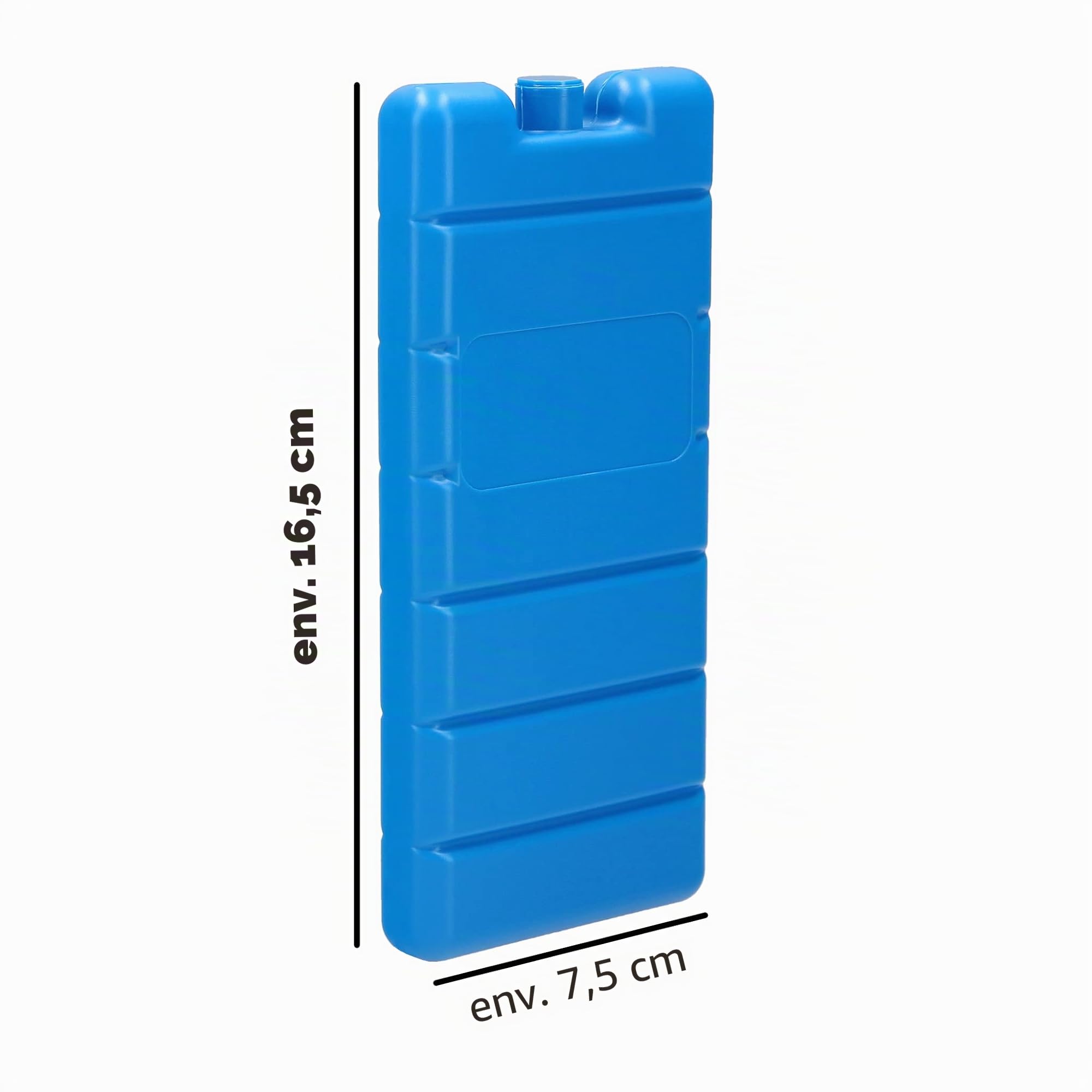 VonBueren Pain de Glace pour Sac Isotherme | Lot de 4 | jusqu'à 12 Heures de Temps de Refroidissement | 7.5 x 16.5 x 2 cm | Plastique