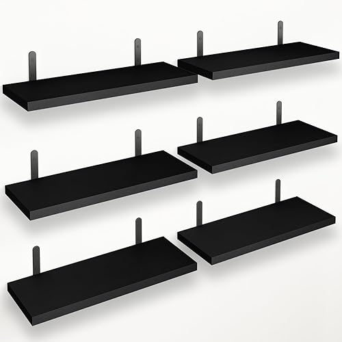 Fixwal Estantes flotantes, estantes de pared de madera rústica, estantes de 4.7 pulgadas de ancho para decoración de pared, estilo granja para