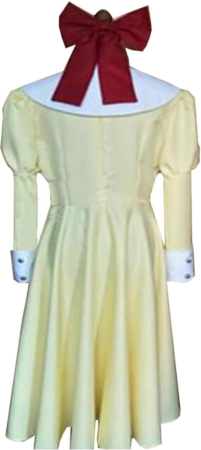 Poetic Walk Anime Cosplay School Uniform Womens Yellow Dress Bow Suit Costume Outfit - Image 4