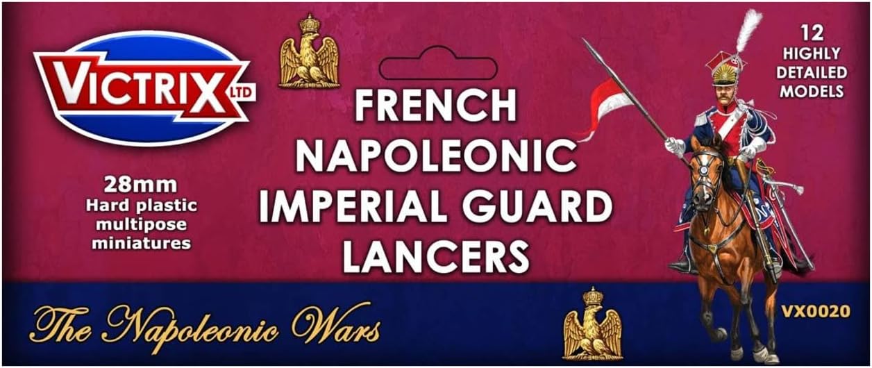Victrix - French Napoleonic Imperial Guard Lancers - 12 Figures - 28mm Plastic Miniatures - Napoleonic Wars