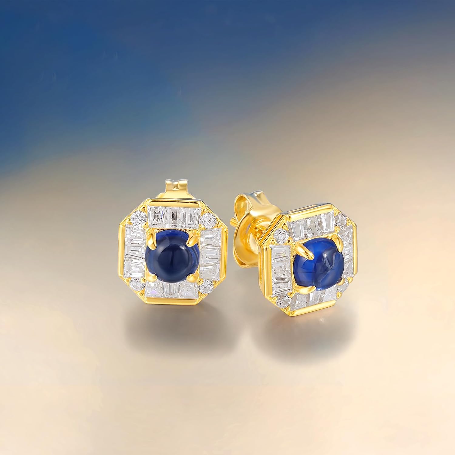 Santuzza 925 Sterling Silver Cluster Gemstone Earrings for Women