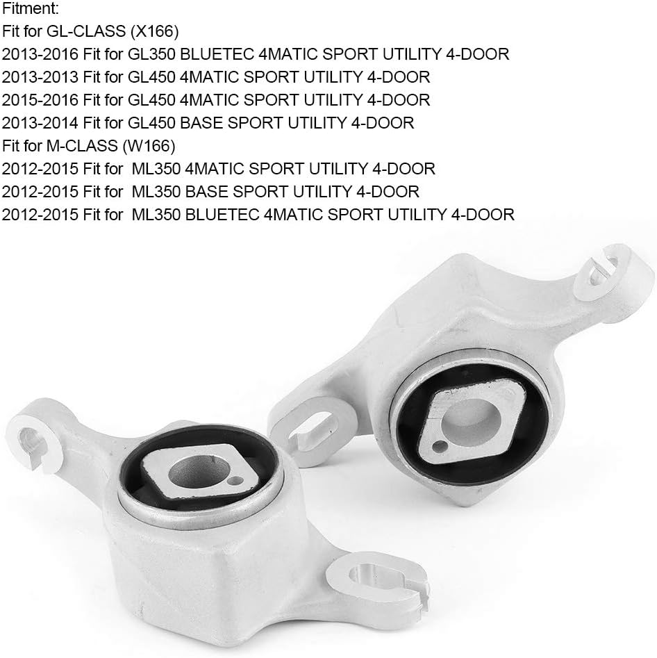 Acouto for Benz Gl-Class X166 M-Class W166 Rear Front Arm Bushing 1663300243 1663300143 Front Arm Bushing Rear Arm Bushing Control Arm Bushing