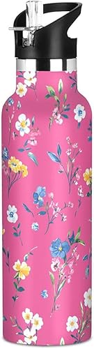 Miniatura 21 de Orchid Pansy Hyacinth - Botellas de agua reutilizables sin BPA con aislamiento de doble pared para escuela y deportes al aire libre