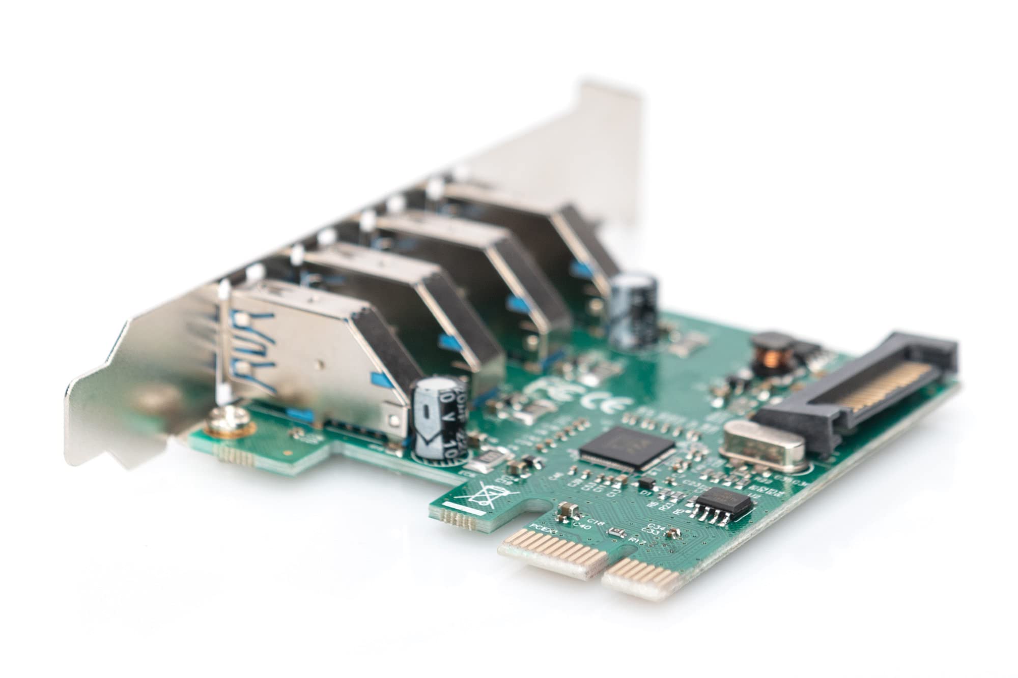 DIGITUS Tarjeta IO - PCIe - Tarjeta de interfaz USB 3.0 - 4 puertos USB tipo A - Máx. 5 Gbit/s - Chipset VL805
