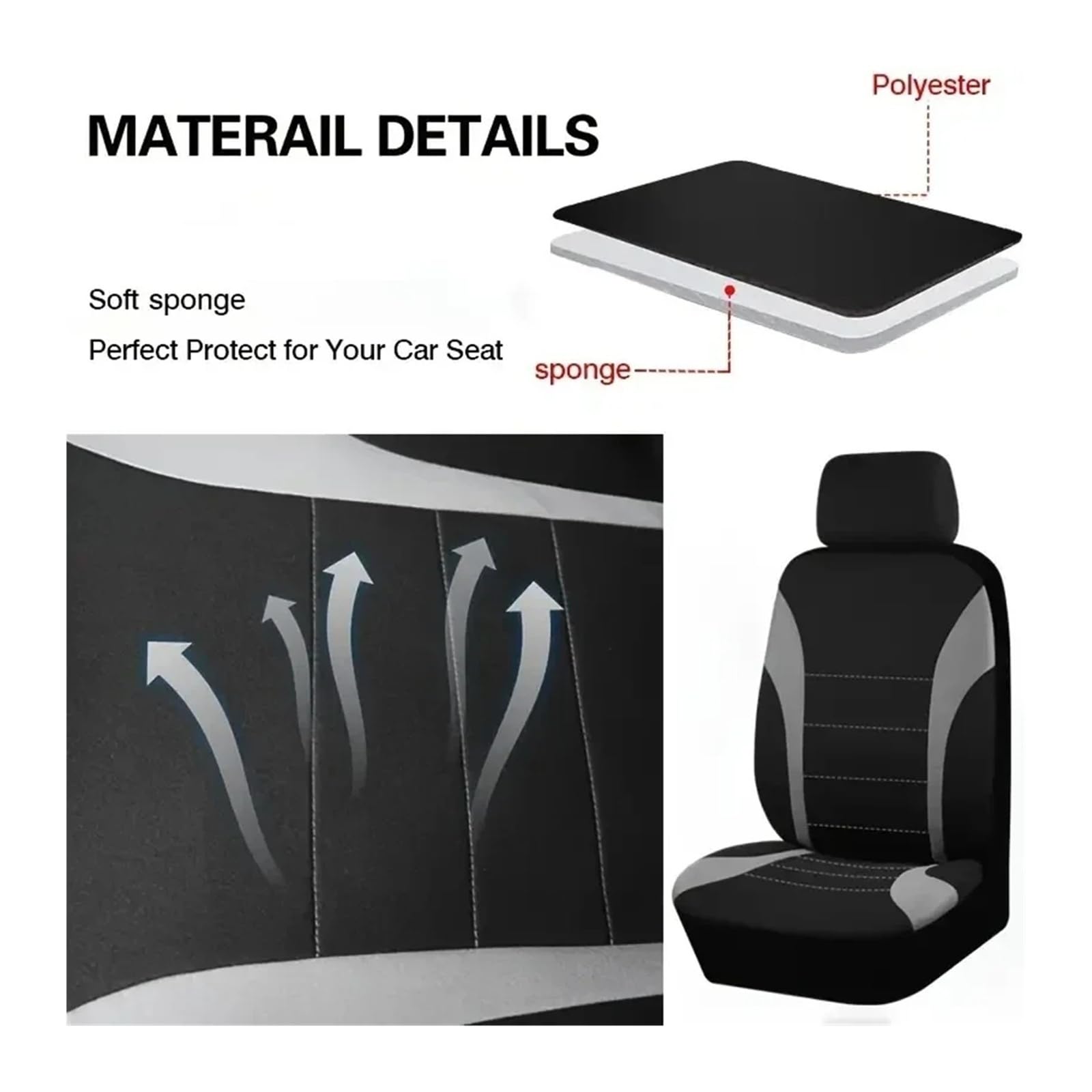 Funda Universal para Asiento Delantero/Trasero De Coche, Protección para Camión, Furgoneta, SUV, Accesorio Protector Juego Fundas Asientos