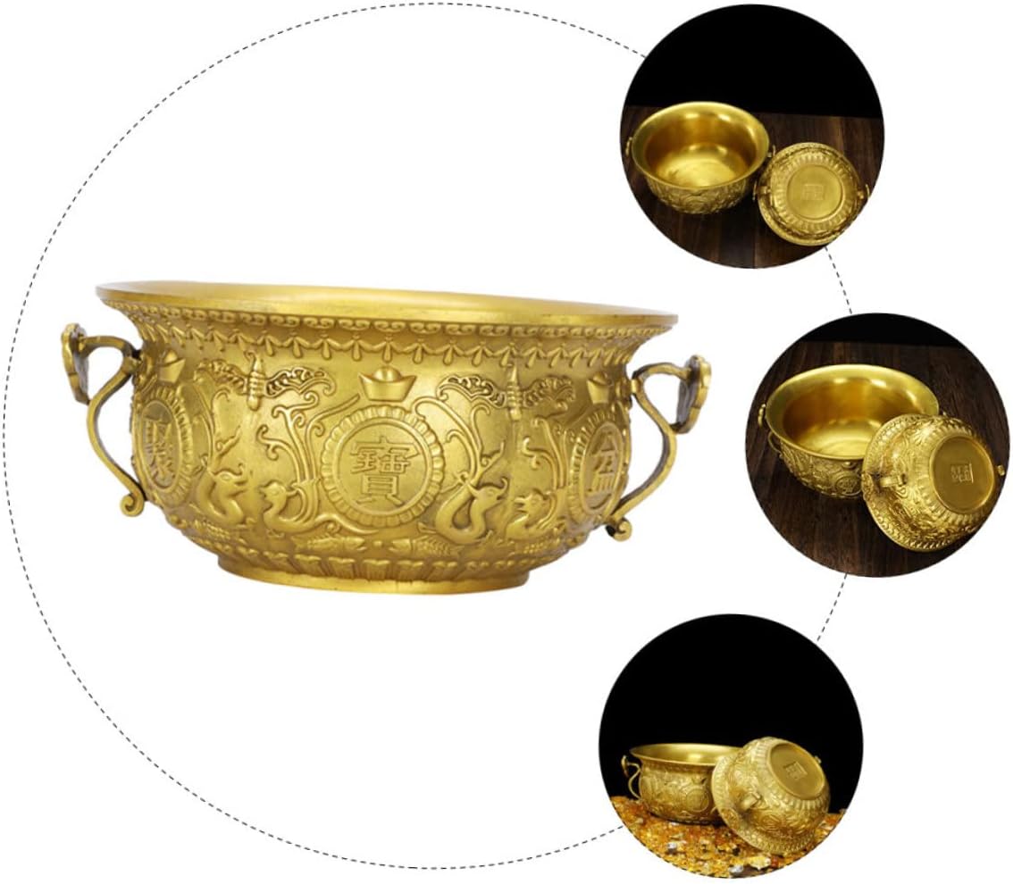 Vintage Cornucopia Treasure Bowl Home Decor Ornament Decorative Bowl for Pooja