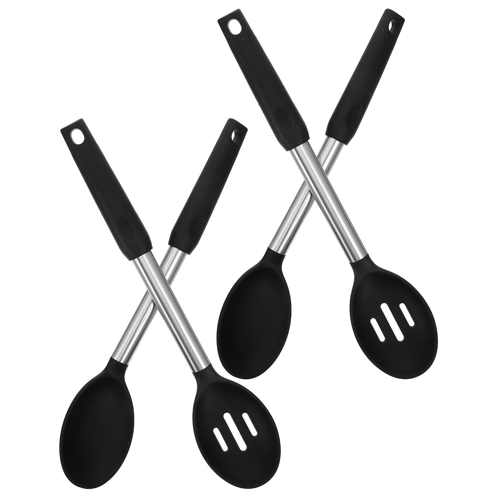 Cucharas de cocina de silicona antiadherente y resistentes al calor para hornear